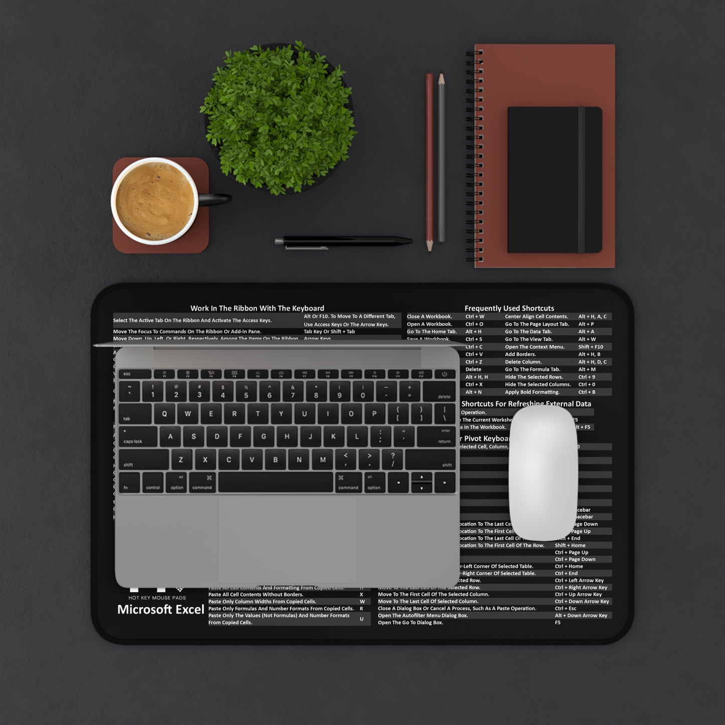 Windows Excel Hot Keys Mouse Pad