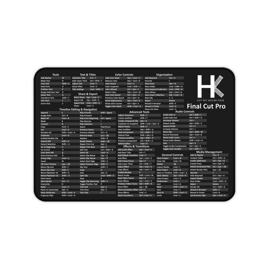 Final Cut Pro Hot Key Mouse Pad