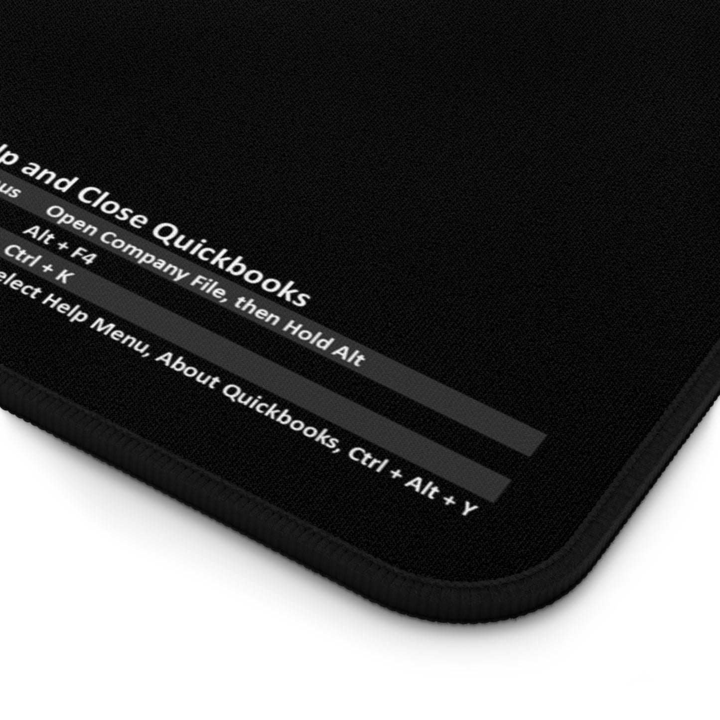 Windows QuickBooks Hot Key Mouse Pad - Reference Shortcut Key Mouse Pad for Accountants & Bookkeepers