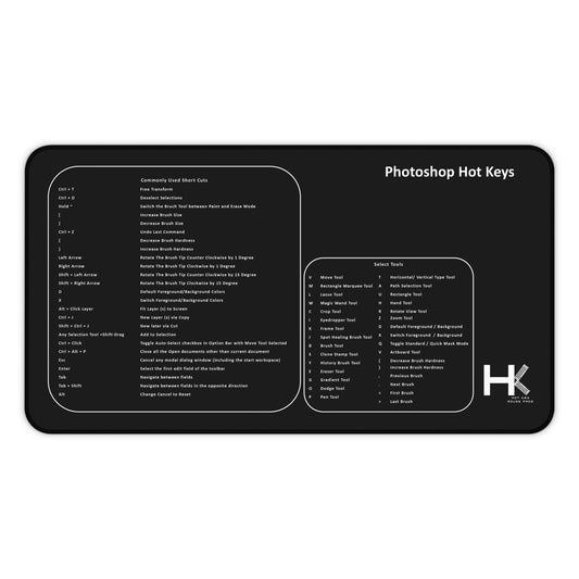 Windows Photoshop Large Hot Key Mouse Pad