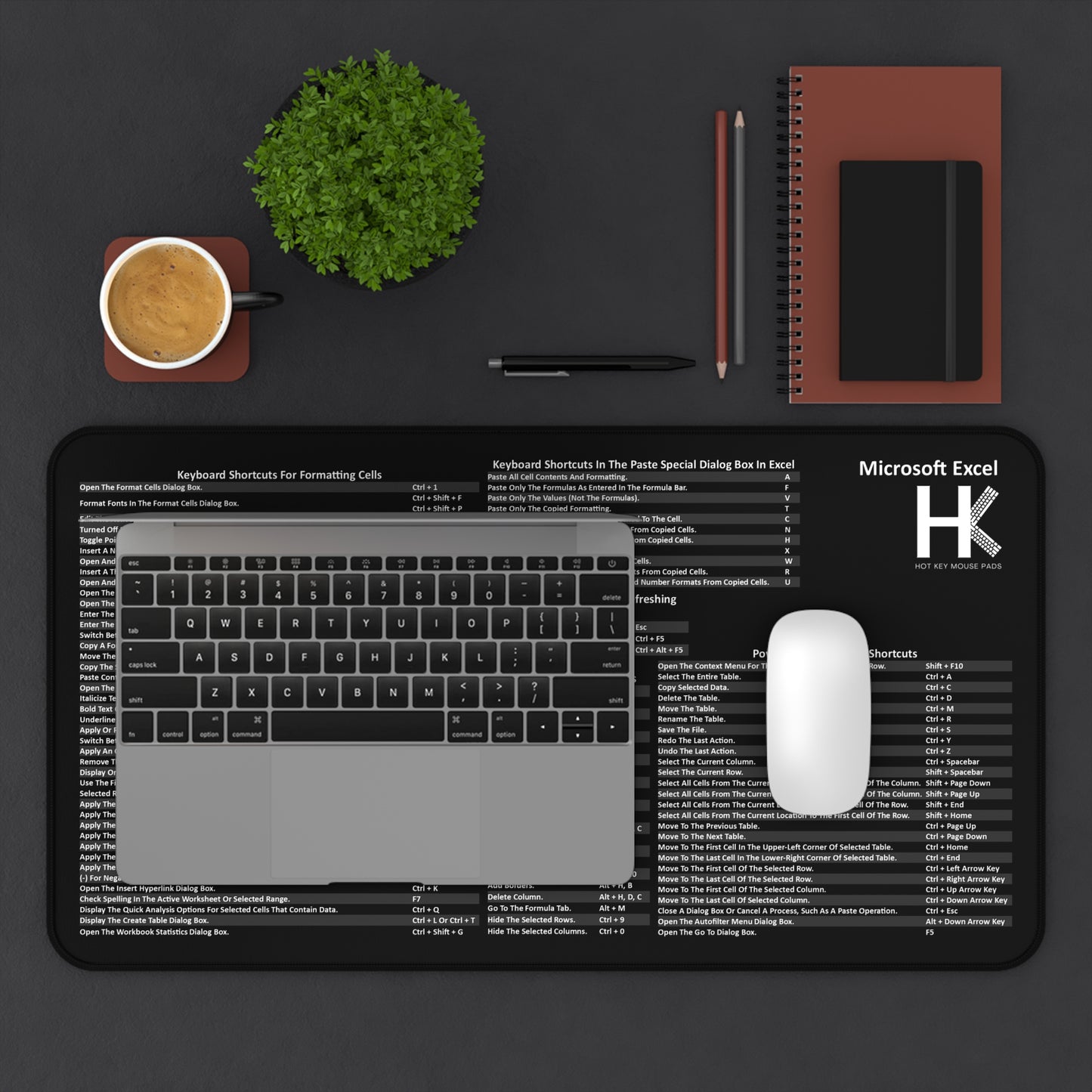 Windows Excel Hot Keys Mouse Pad