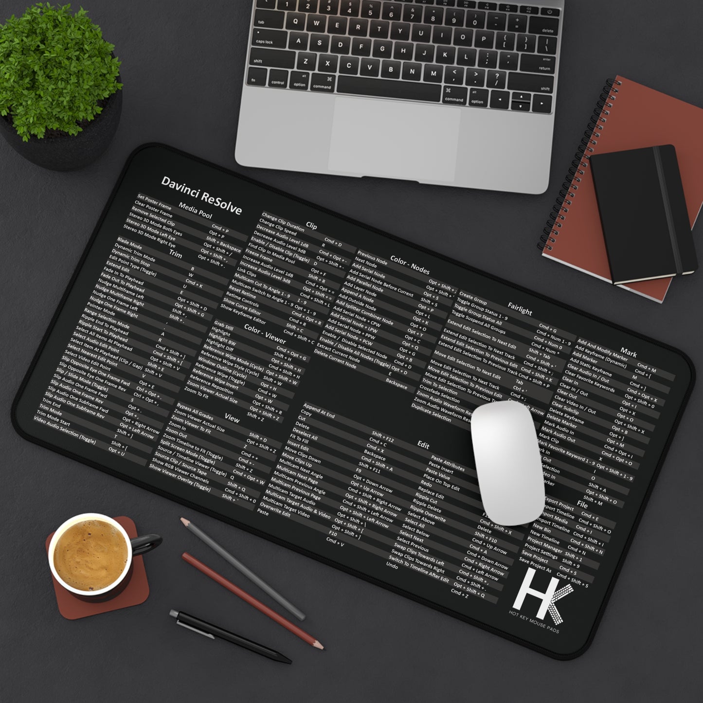 Mac Davinci Hot Key Mouse Pad