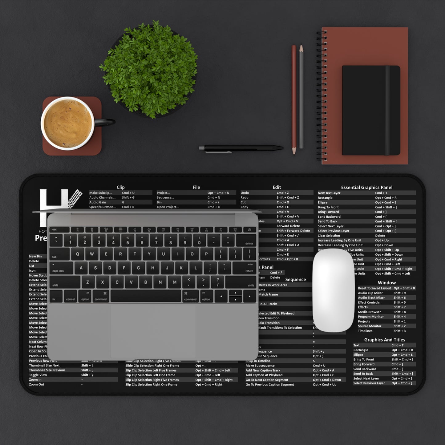 Mac Premiere Pro Hot Key Mouse Pad