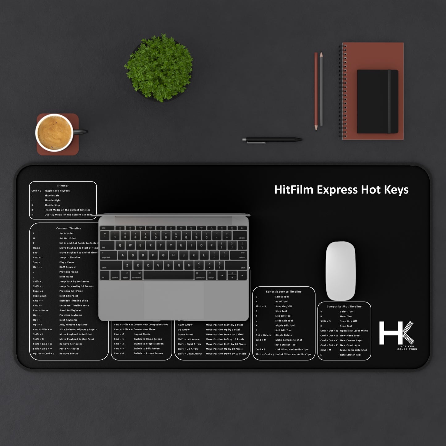 Mac Hitfilm Express Hot Keys Mouse Pad XL