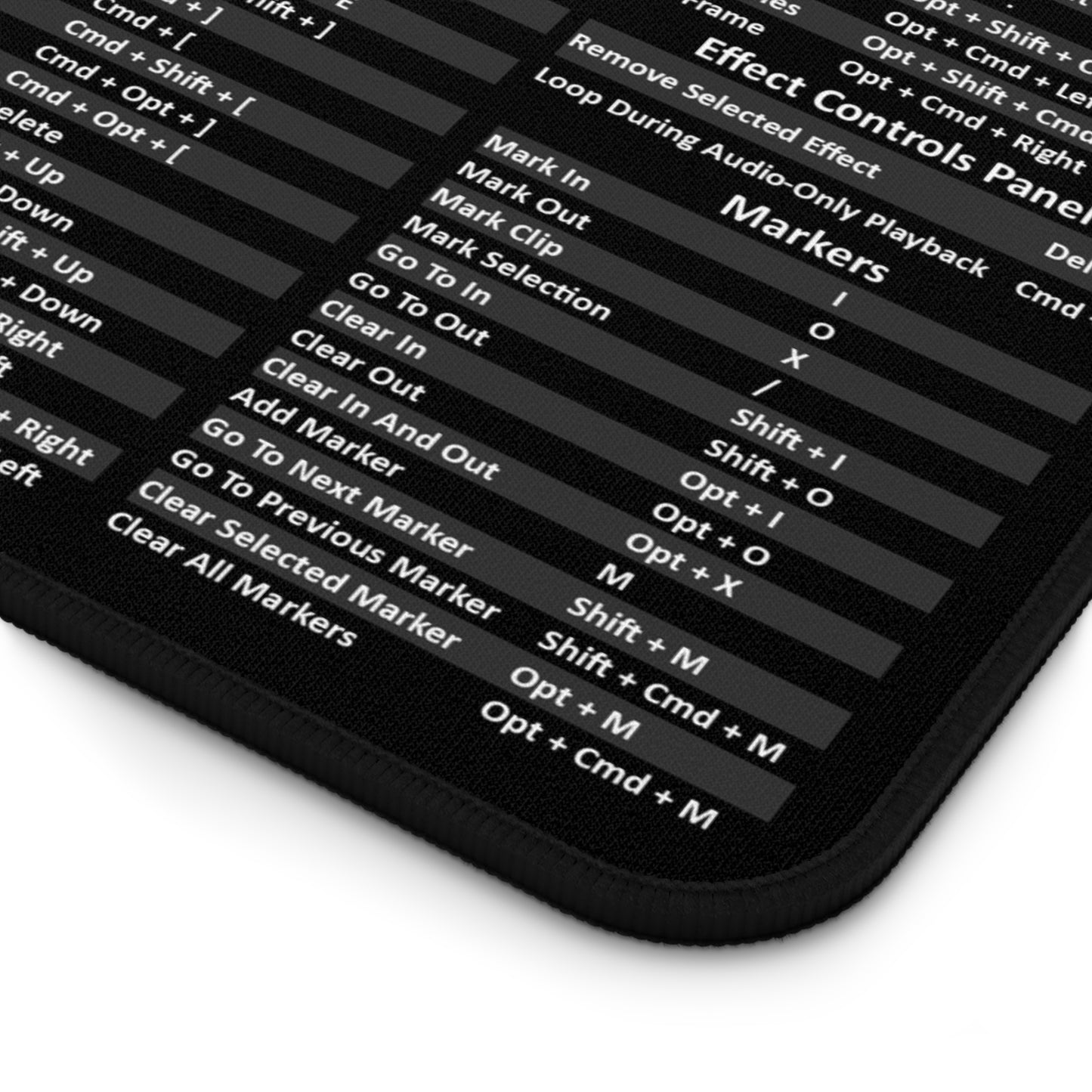 Mac Premiere Pro Hot Key Mouse Pad