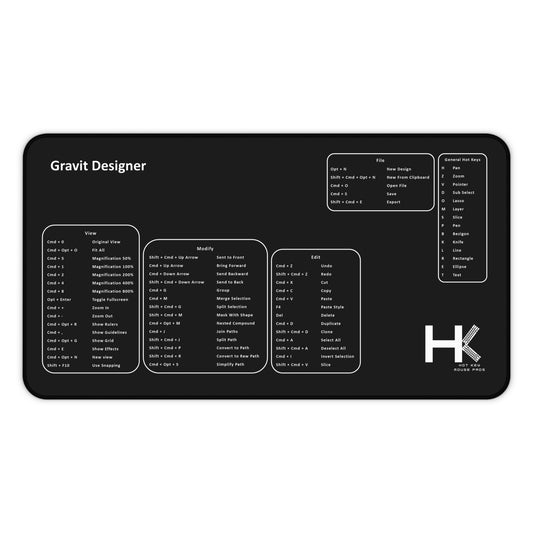 Mac Gravit Designer Large Hot Key Mouse Pad