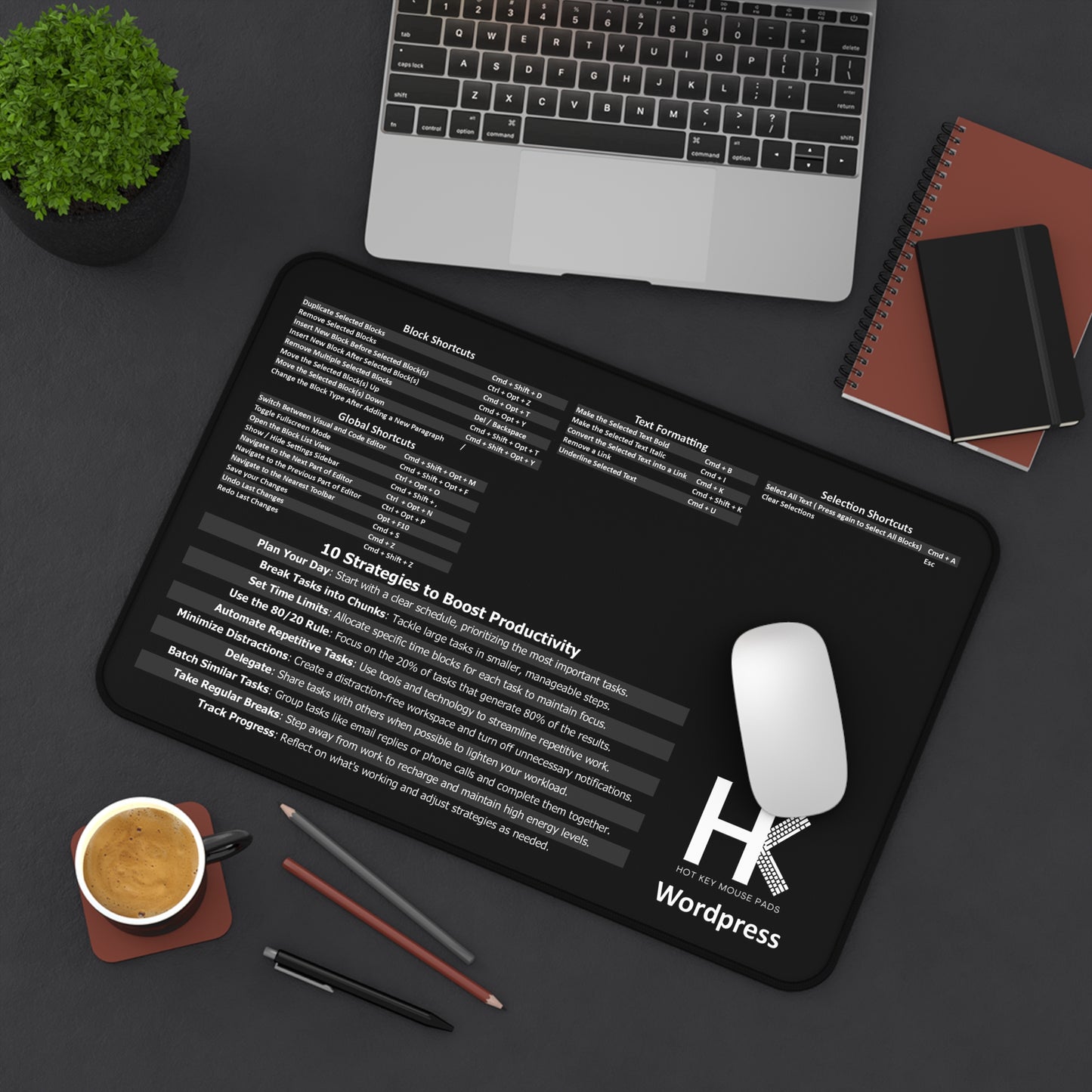 Mac Wordpress Hot Key Mouse Pad