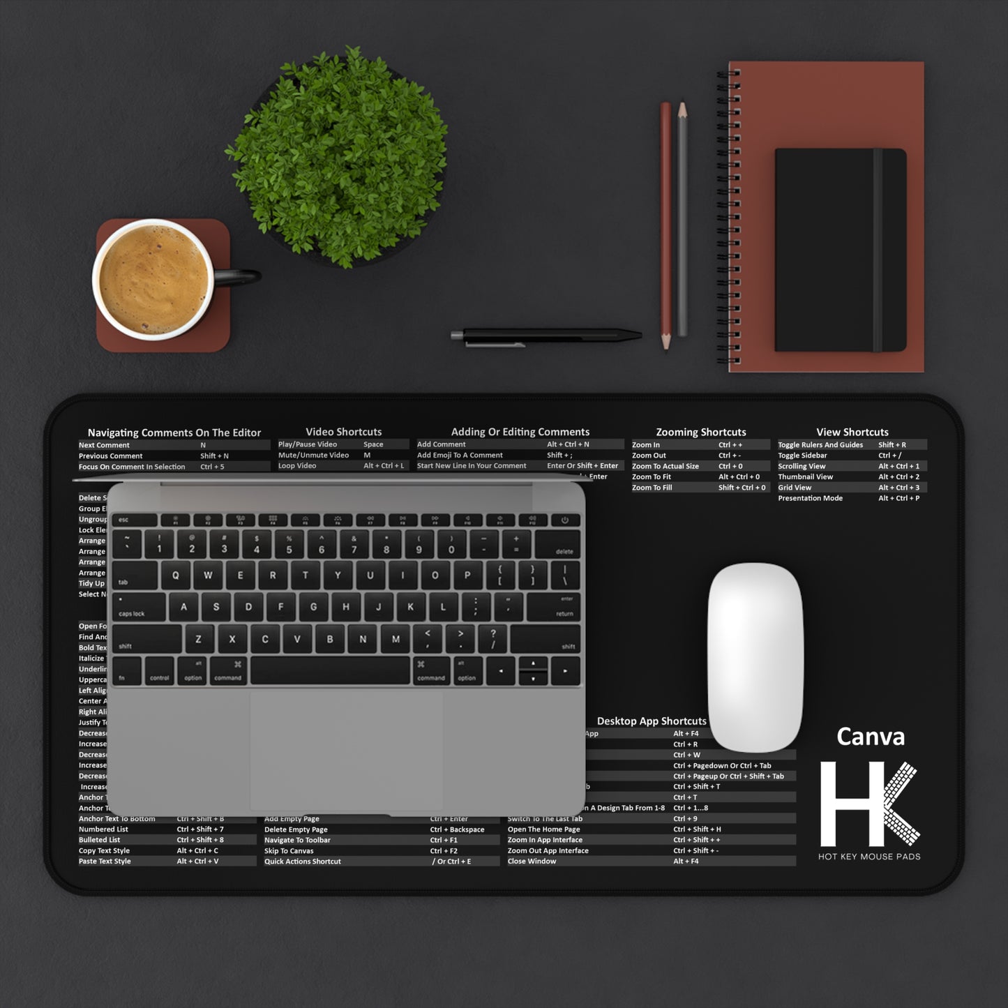 Windows Canva Hot Key Mouse Pad