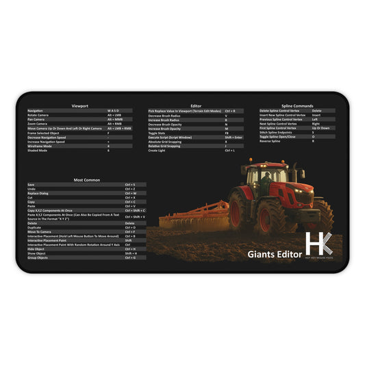 Windows Giants Editor Tractor Hot Key Mouse Pad - Shortcut Key Mouse Pad