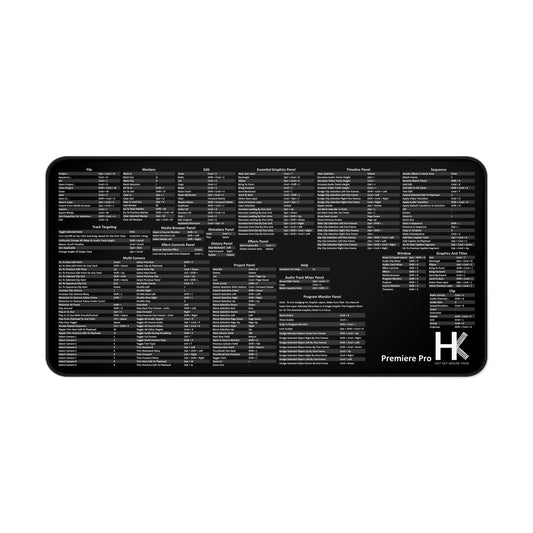 Mac Premiere Pro Hot Key Mouse Pad