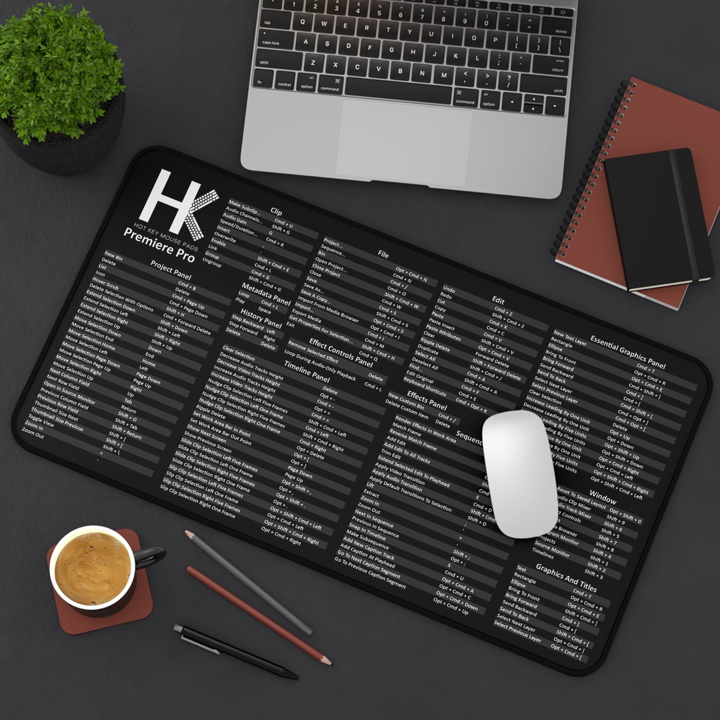 Mac Premiere Pro Hot Key Mouse Pad