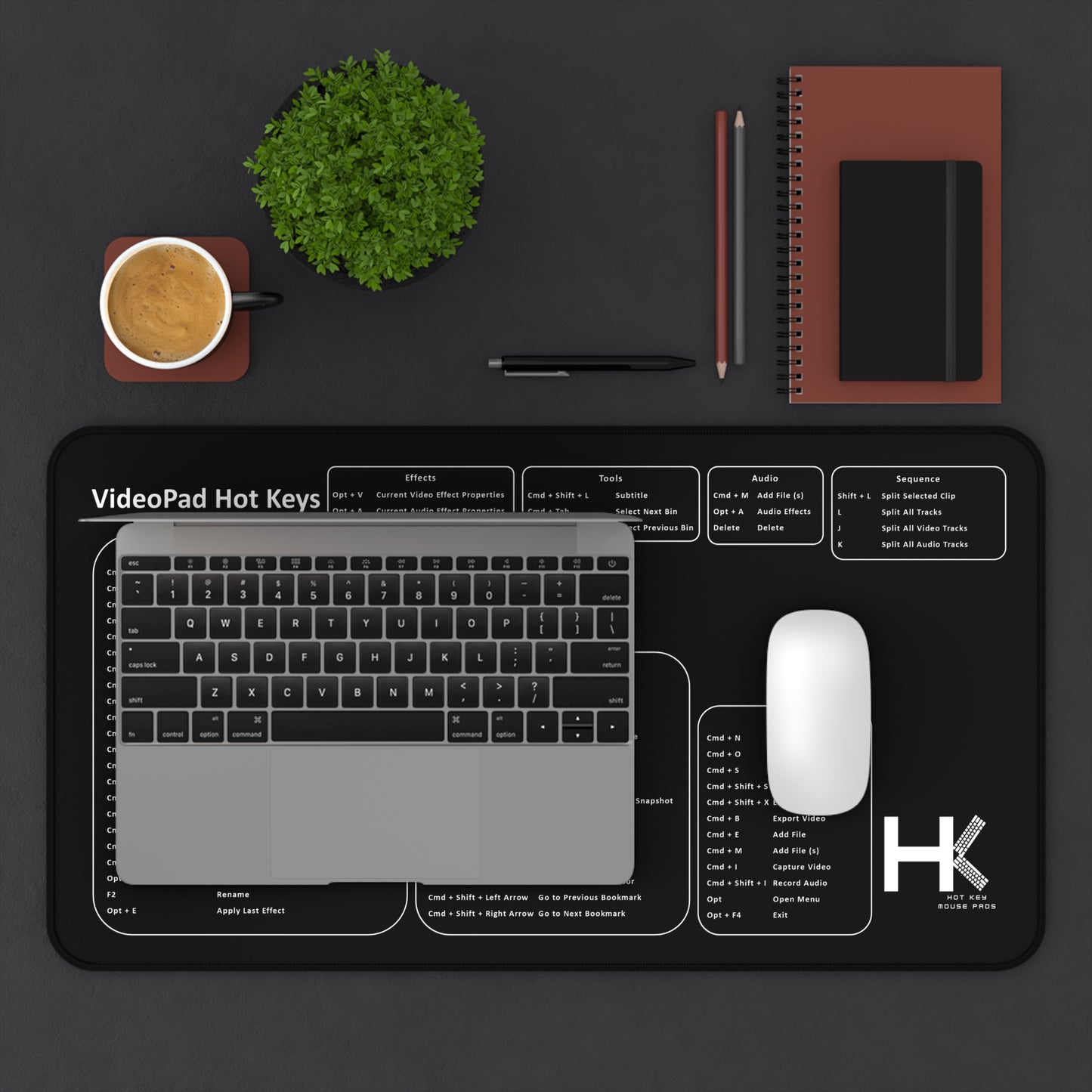 Mac VideoPad Hot Key Mouse Pad Large