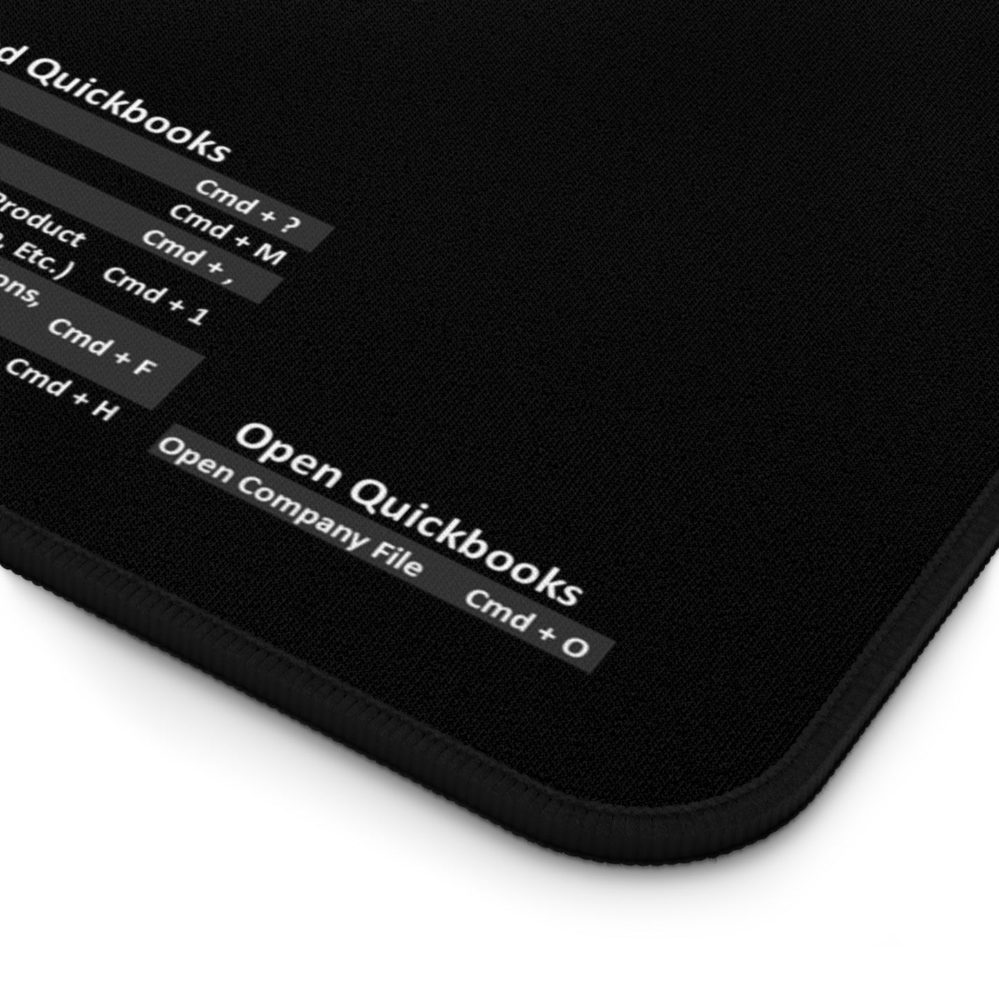 Mac QuickBooks Hot Key Mouse Pad - Reference Shortcut Key Mouse Pad for Accountants & Bookkeepers
