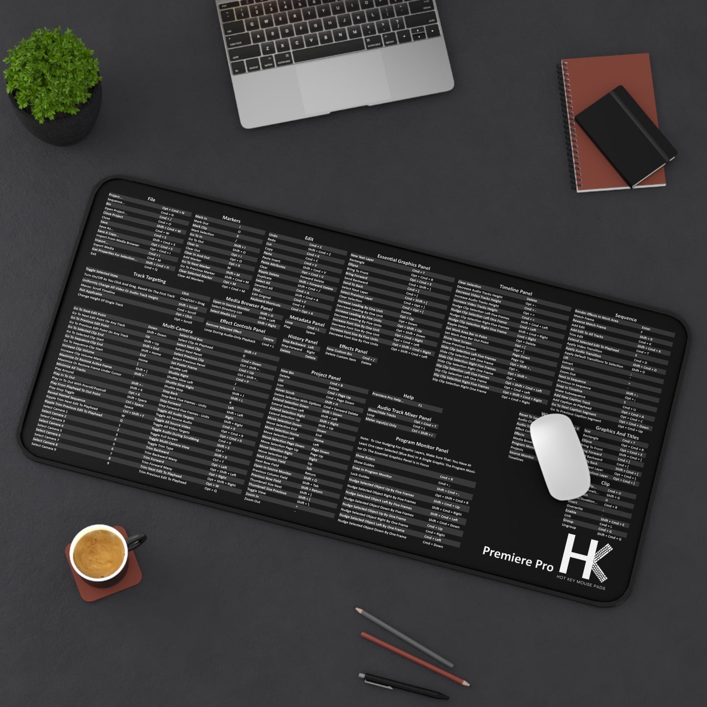 Mac Premiere Pro Hot Key Mouse Pad