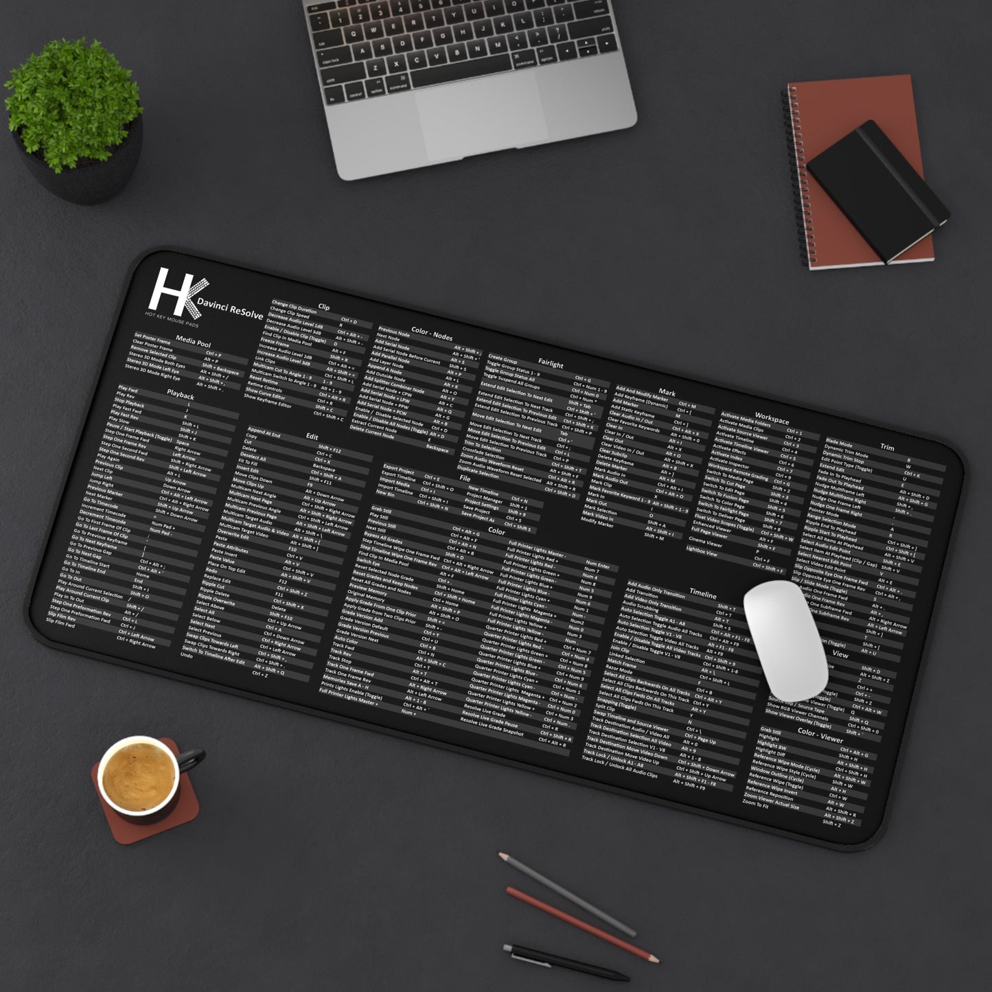 Windows Davinci Resolve Hot Key Mouse Pad