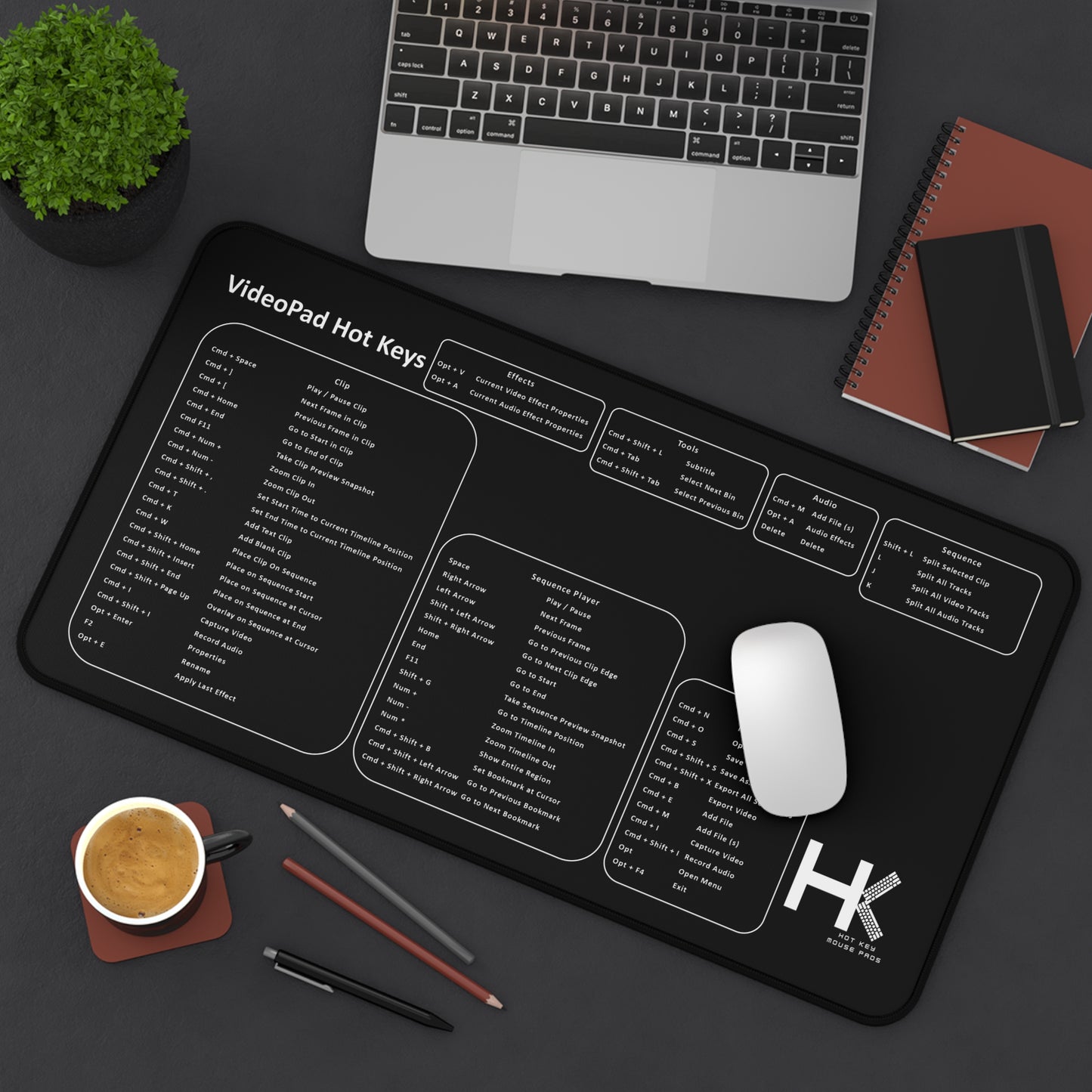 Mac VideoPad Hot Key Mouse Pad Large