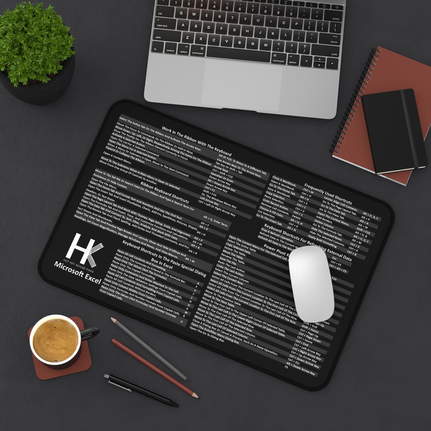 Windows Excel Hot Keys Mouse Pad