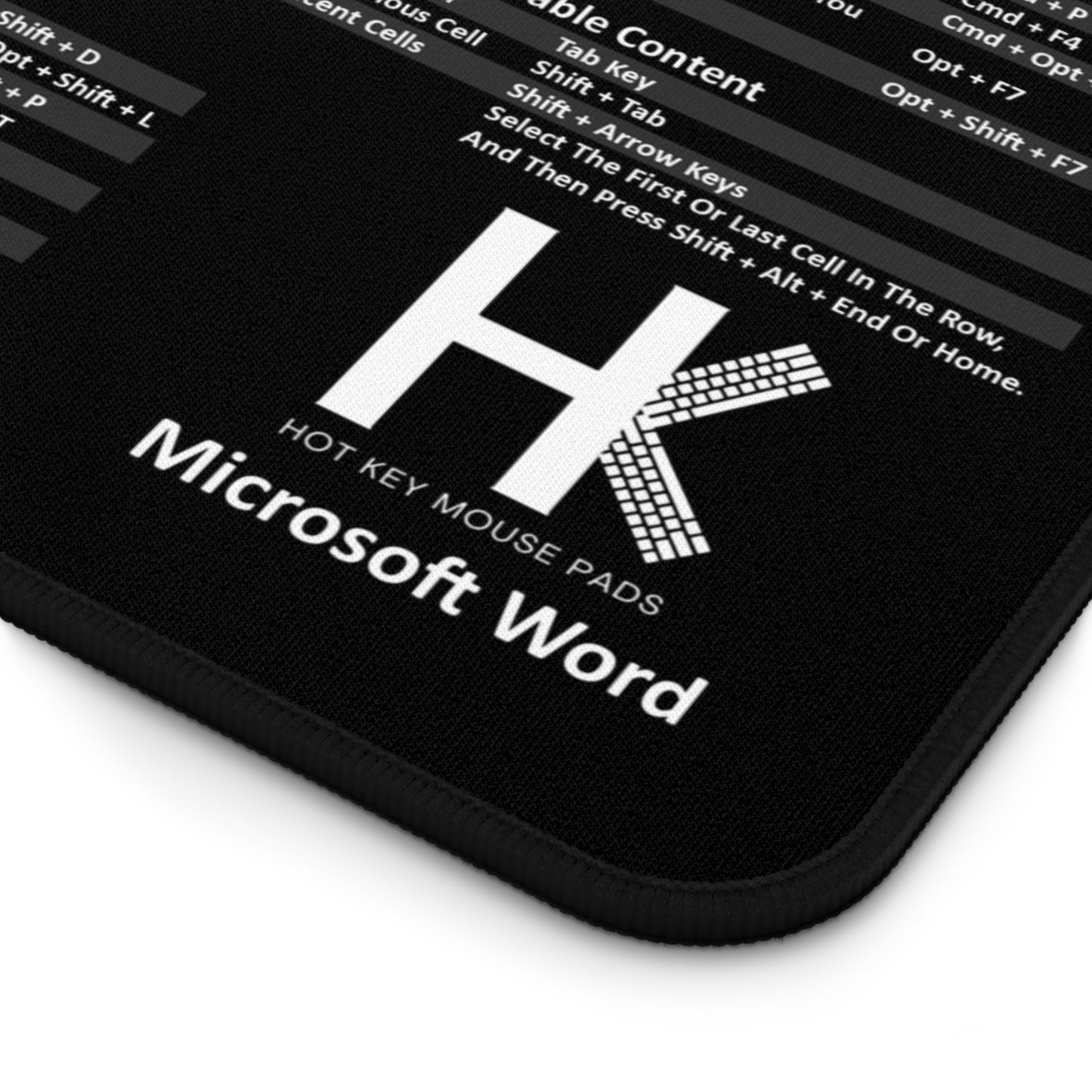 Mac Microsoft Word Hot Key Mouse Pad - Shortcut Key Mouse Pad – Office Desk Mat for Writers, Students & Professionals