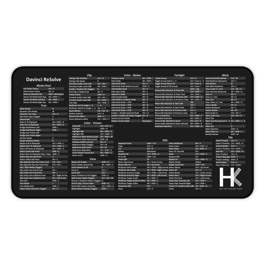 Windows Davinci Resolve Hot Key Mouse Pad