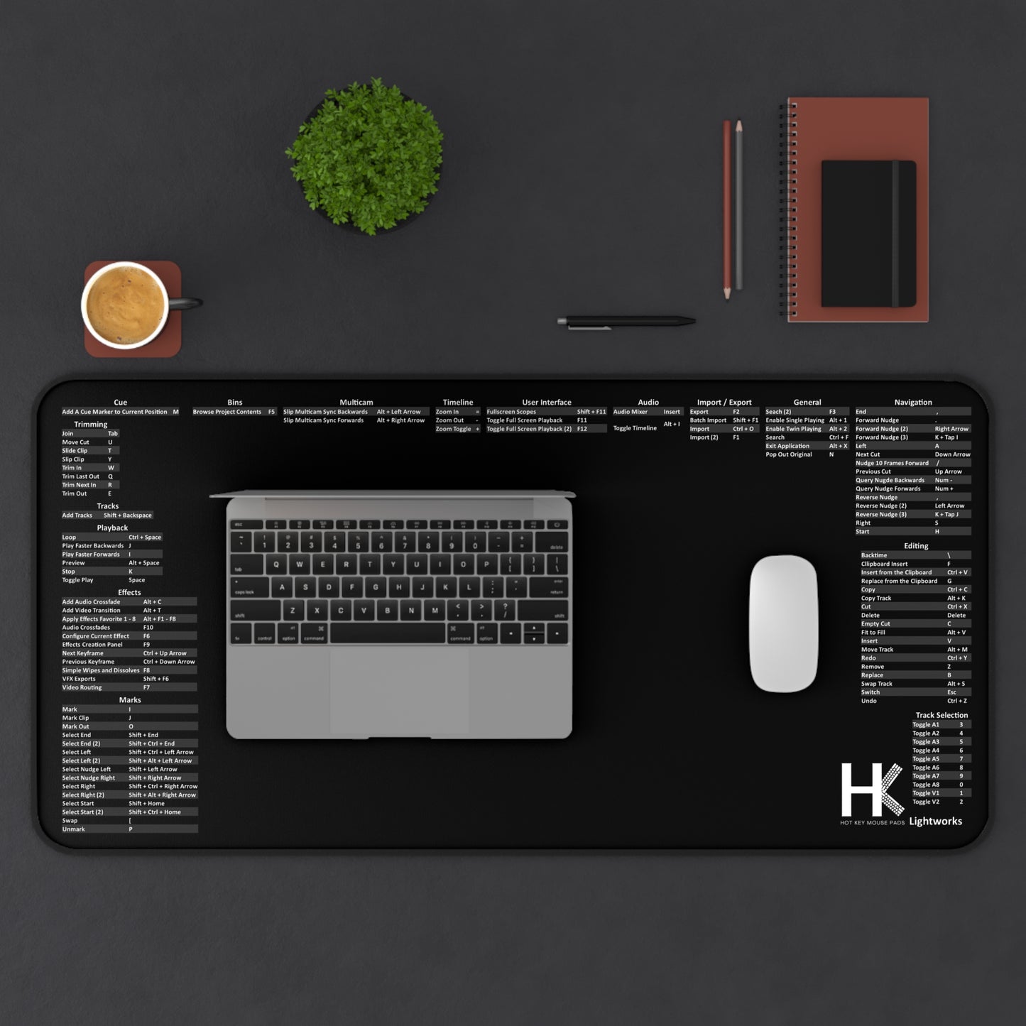 Windows Lightworks Hot Key Mouse Pad —  Shortcut Reference Mouse Pad