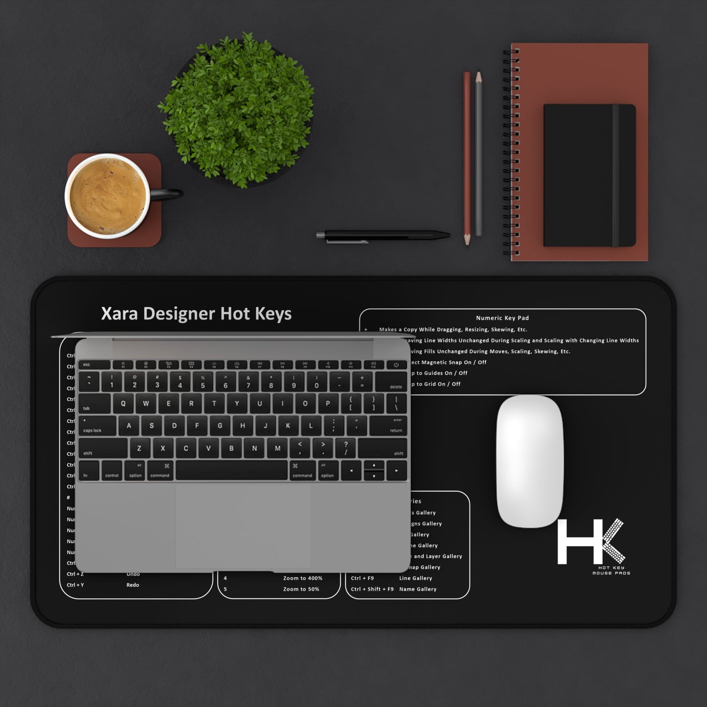 Windows Xara Designer Hot Key Mouse Pad Large