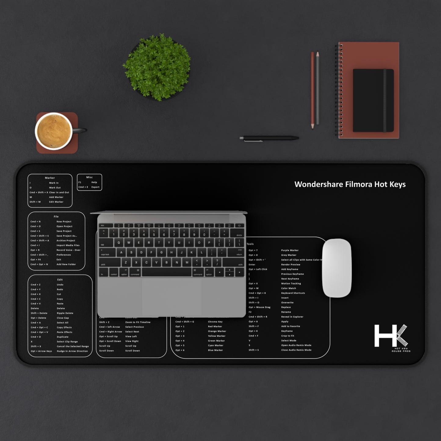 Mac Wondershare Filmora Hot Key Mouse Pad XL