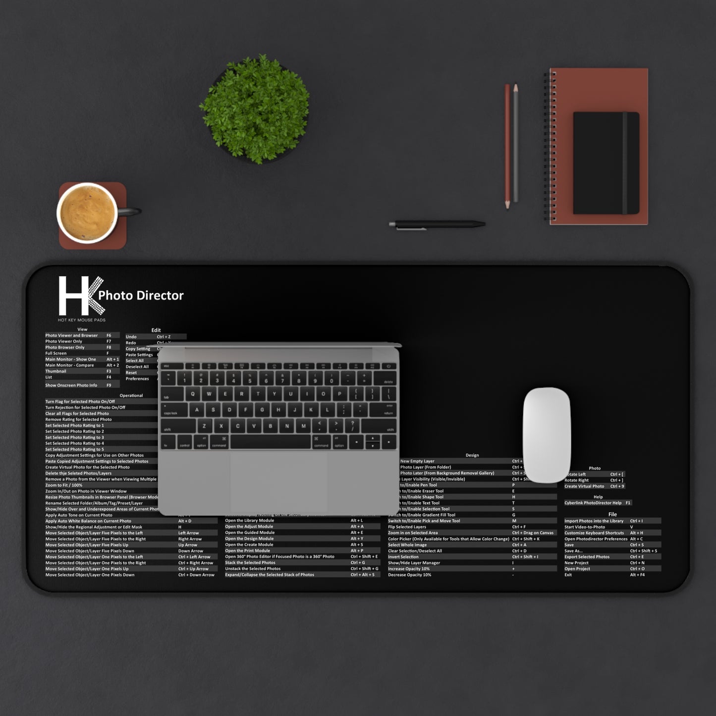 Windows Photo Director Hot Key Mouse Pad - Ultimate Shortcut Key Mouse Pad