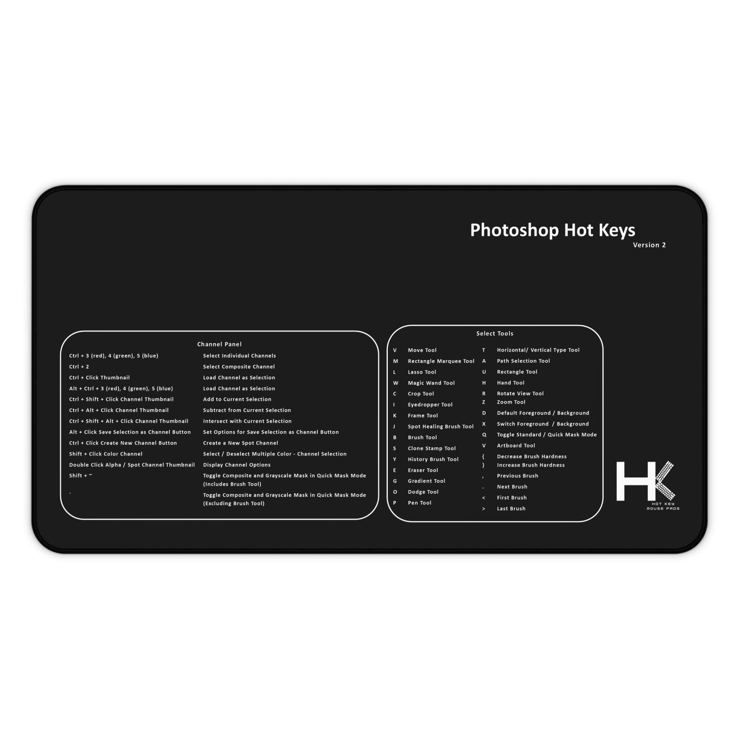 Windows Photoshop Version 2 Large Hot Key Mouse Pad