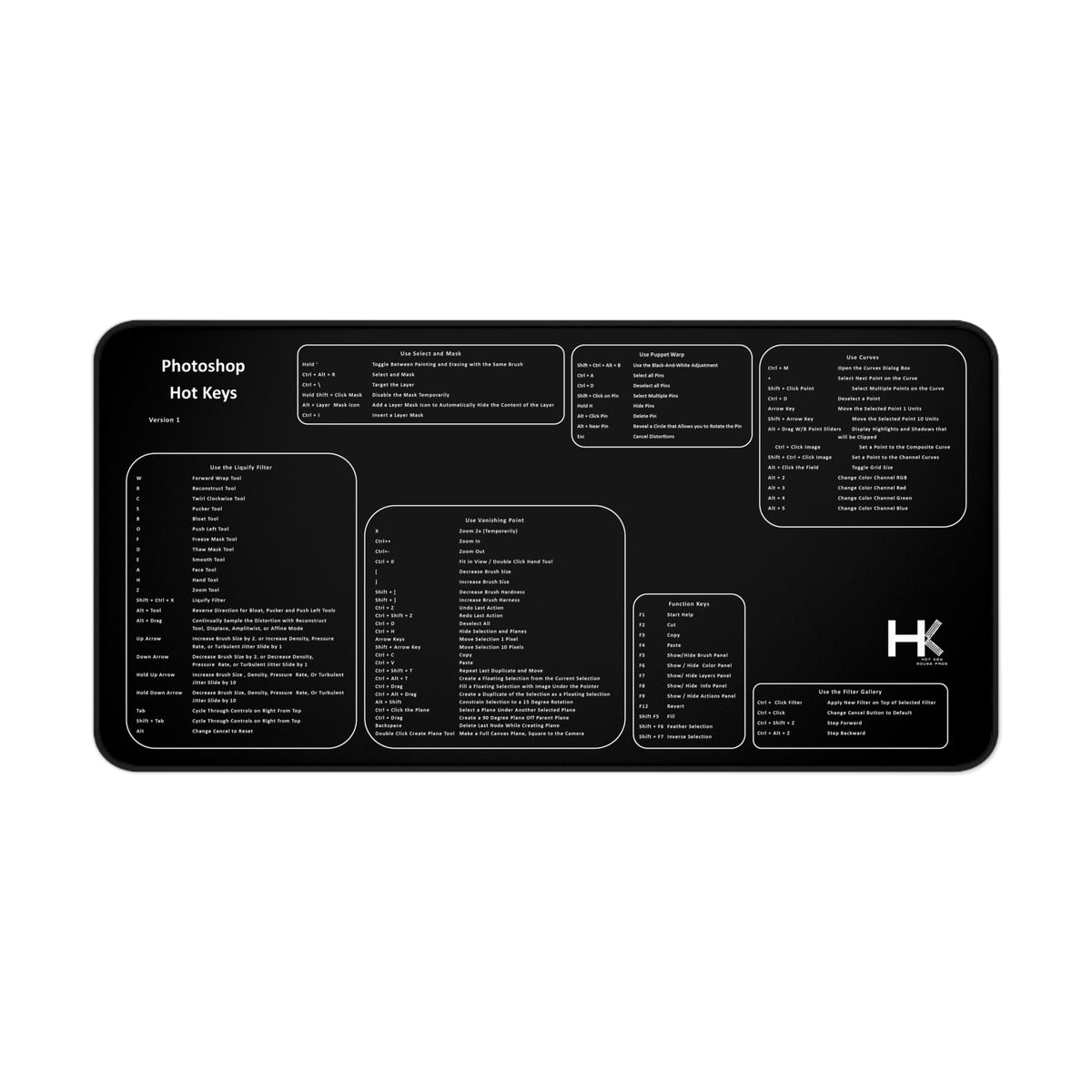 Windows Hot Key Mat Windows Photoshop Version 1 XL Hot Key Mouse Pad – Hot Key Mouse Pads