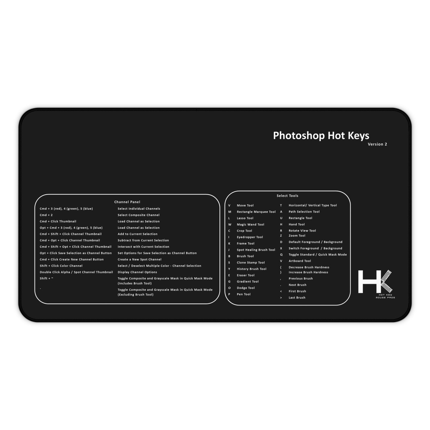 Mac Photoshop Version 2 Large Hot Key Mouse Pad