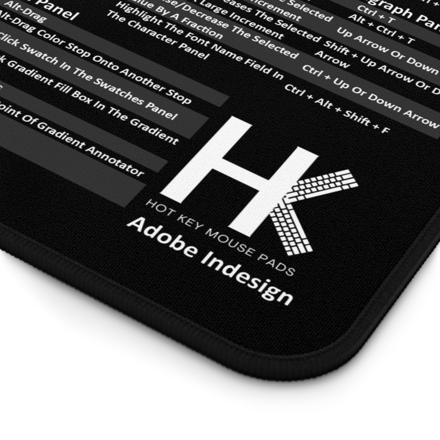 Windows Adobe Indesign Hot Keys Mouse Pad