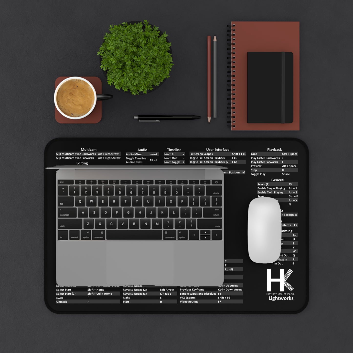 Windows Lightworks Hot Key Mouse Pad —  Shortcut Reference Mouse Pad