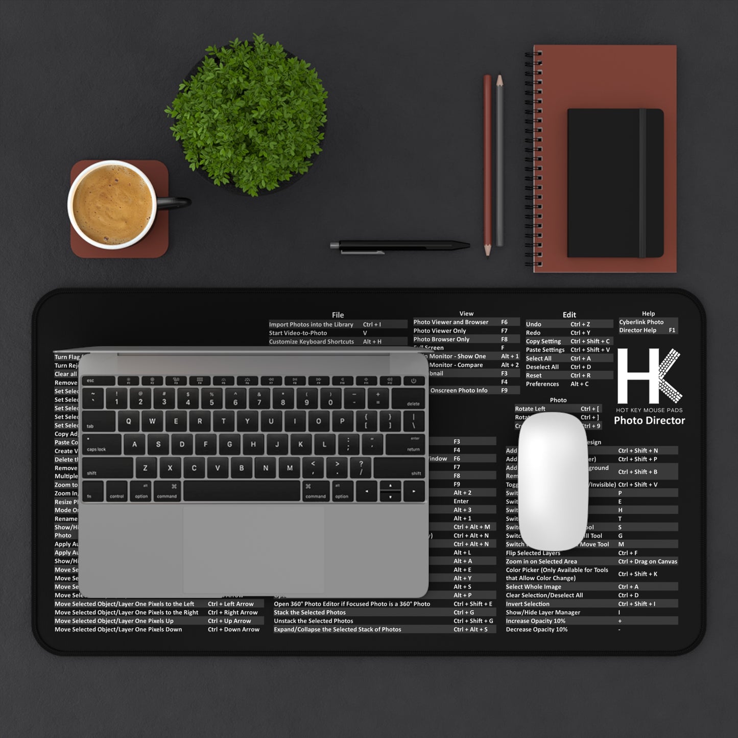 Windows Photo Director Hot Key Mouse Pad - Ultimate Shortcut Key Mouse Pad
