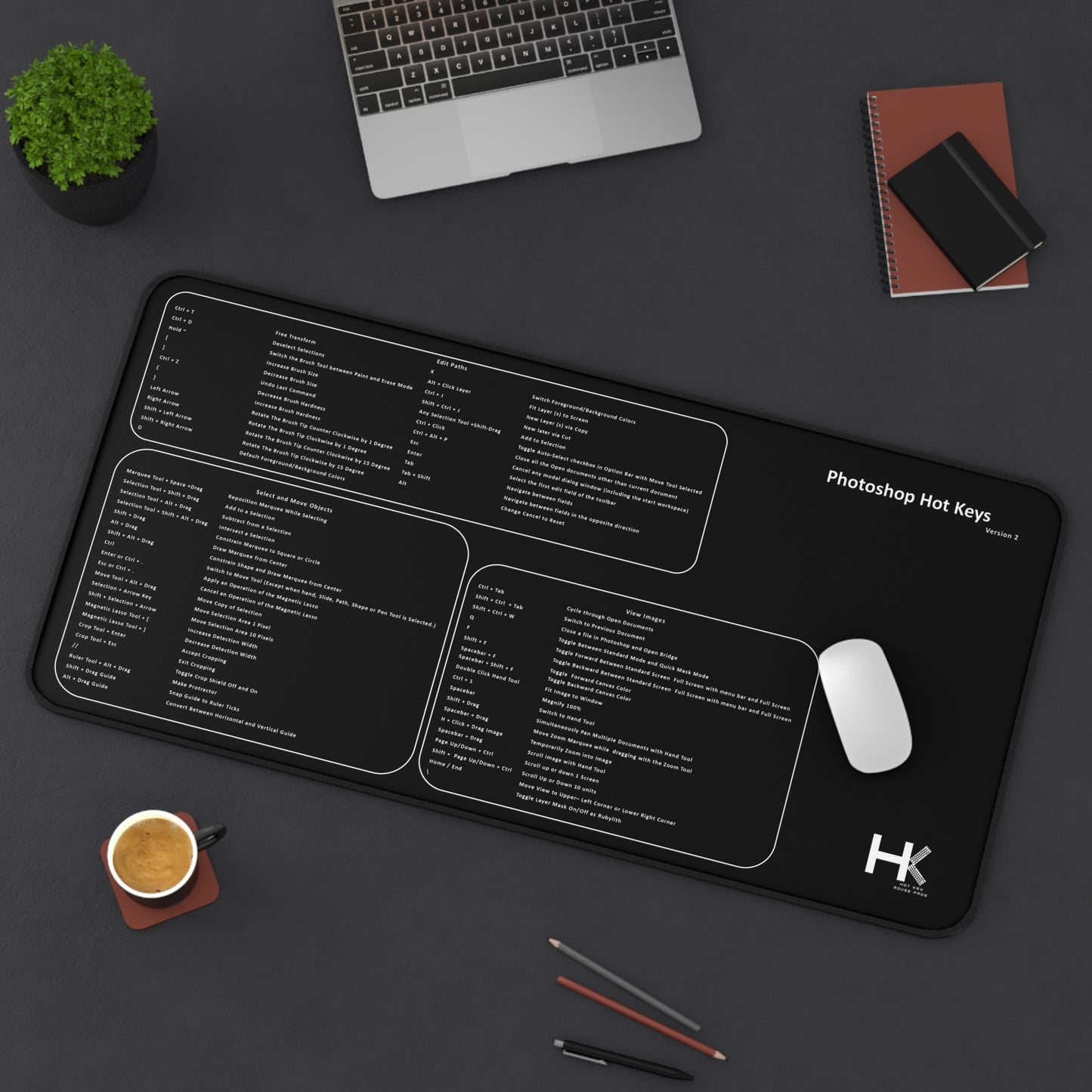 Windows Photoshop Version 2 XL Hot Key Mouse Pad