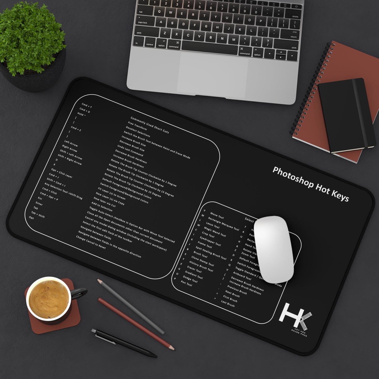 Mac Photoshop Large Hot Key Mouse Pad