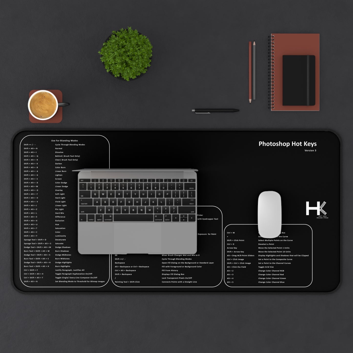 Windows Photoshop Version 3 XL Hot Key Mouse Pad