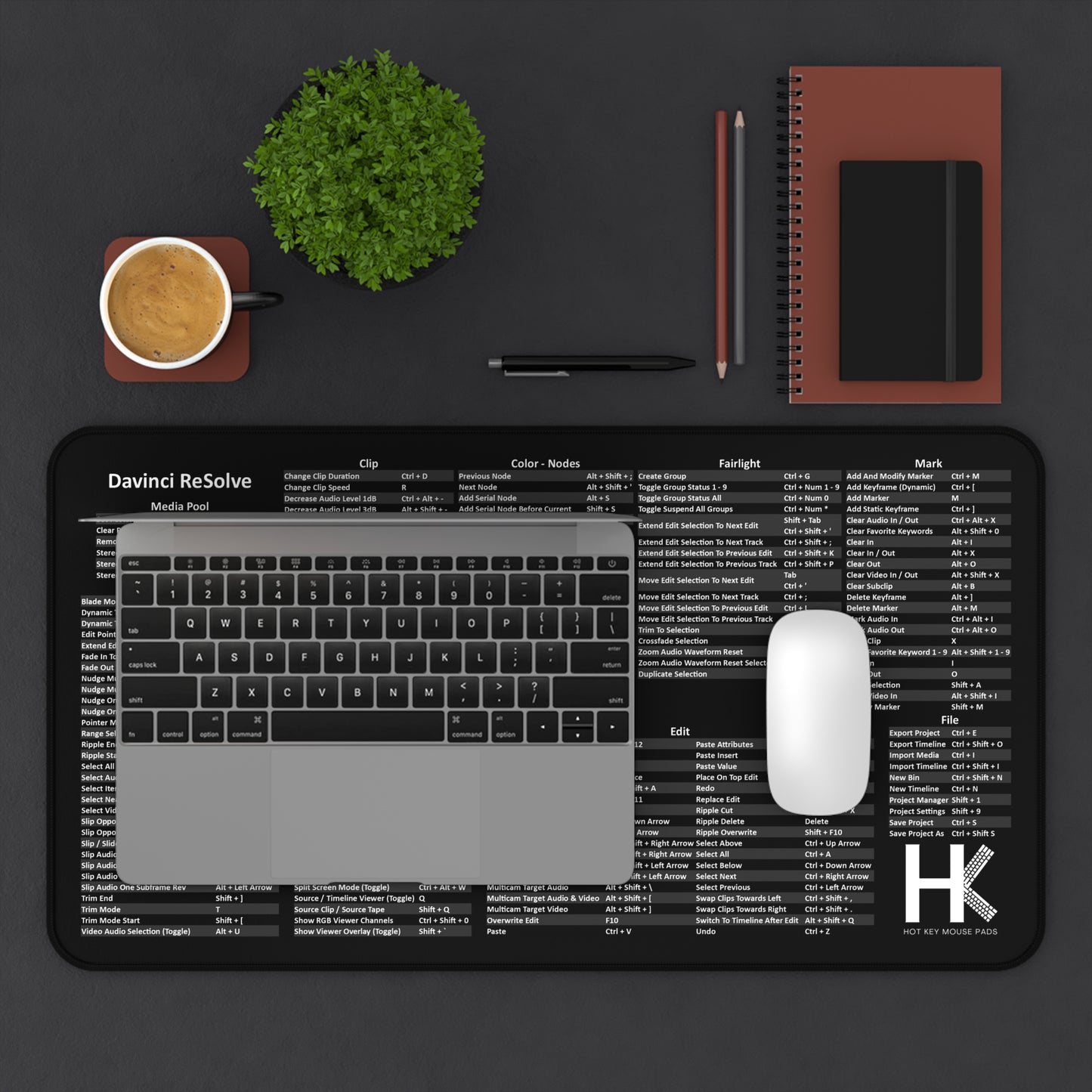 Windows Davinci Resolve Hot Key Mouse Pad