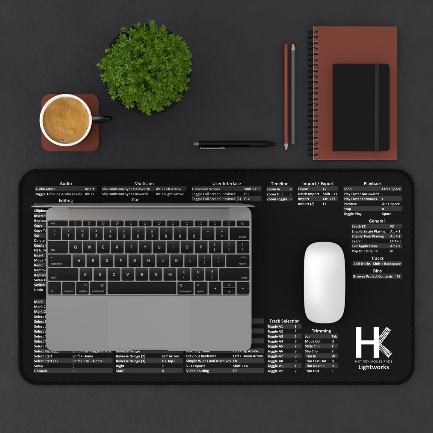 Windows Lightworks Hot Key Mouse Pad —  Shortcut Reference Mouse Pad
