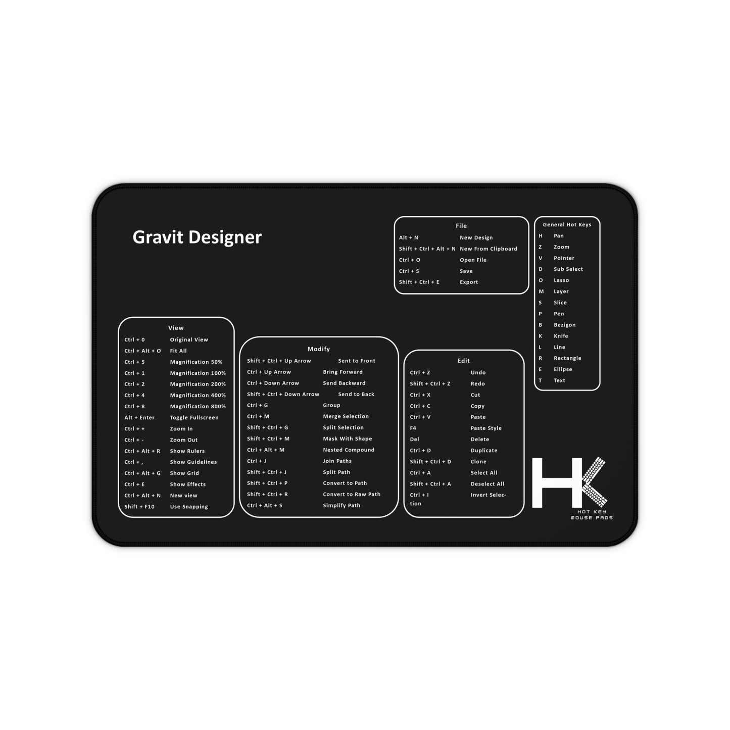 Windows Gravit Designer Hot Key Medium Mouse Pad