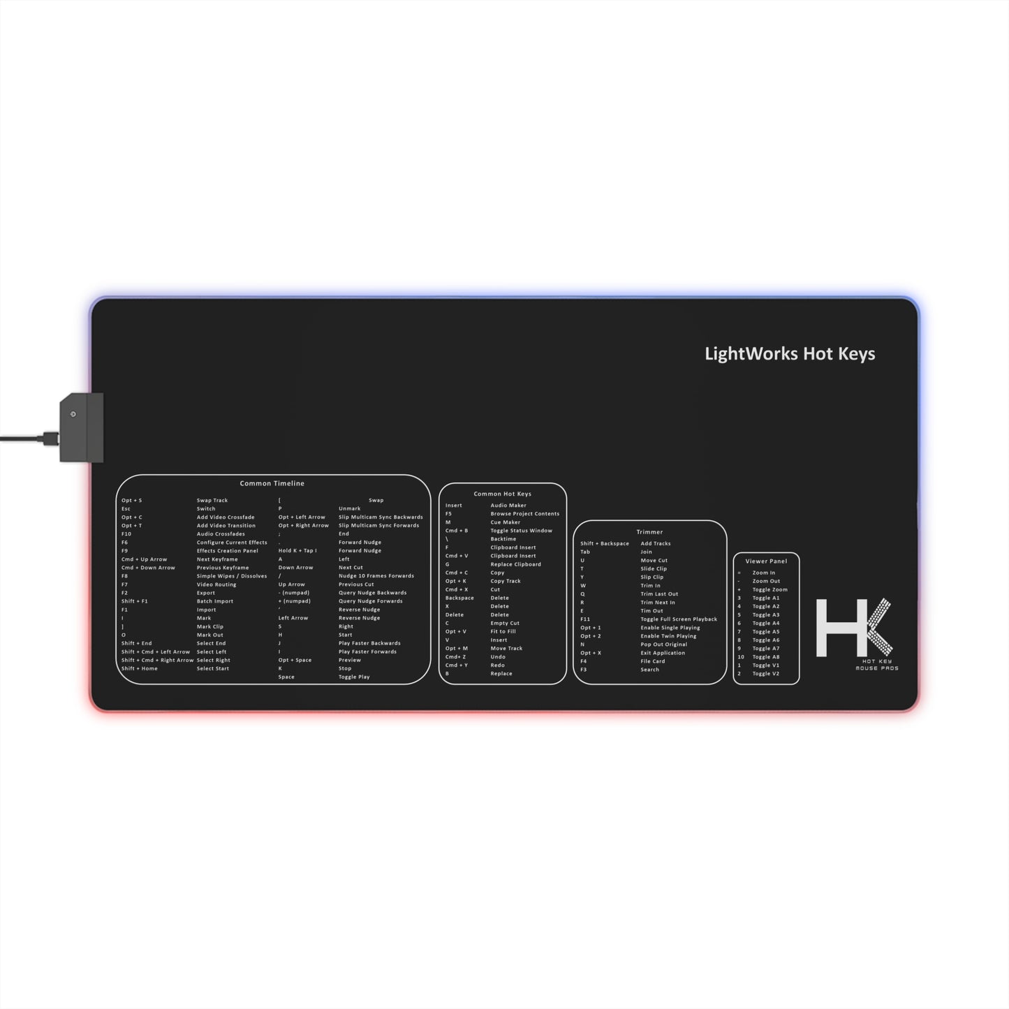 Mac Lightwork Hot Key LED Gaming Mouse Pad Medium