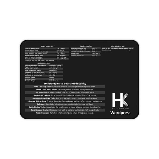 Mac Wordpress Hot Key Mouse Pad