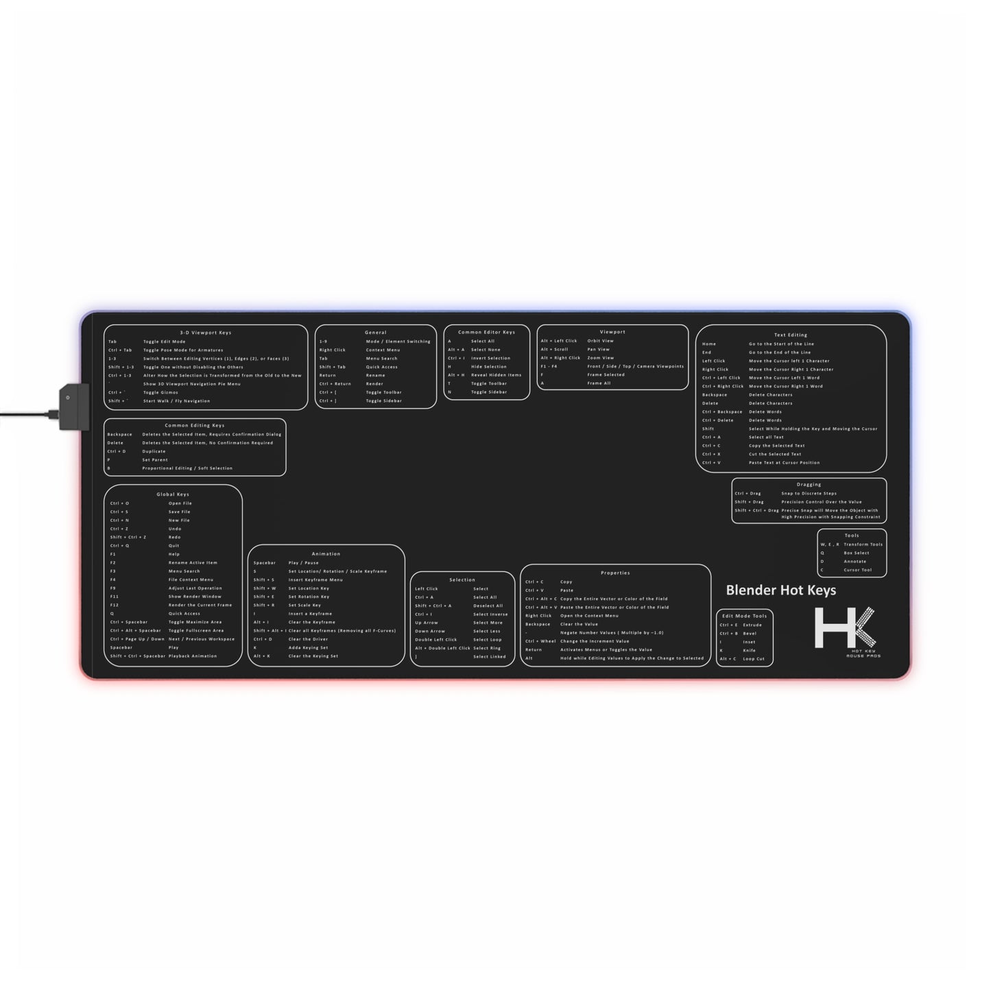 Windows RGB Blender XL Hot Key LED Mouse Pad