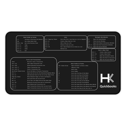 Windows Quickbooks Large Hot Key Mouse Pad