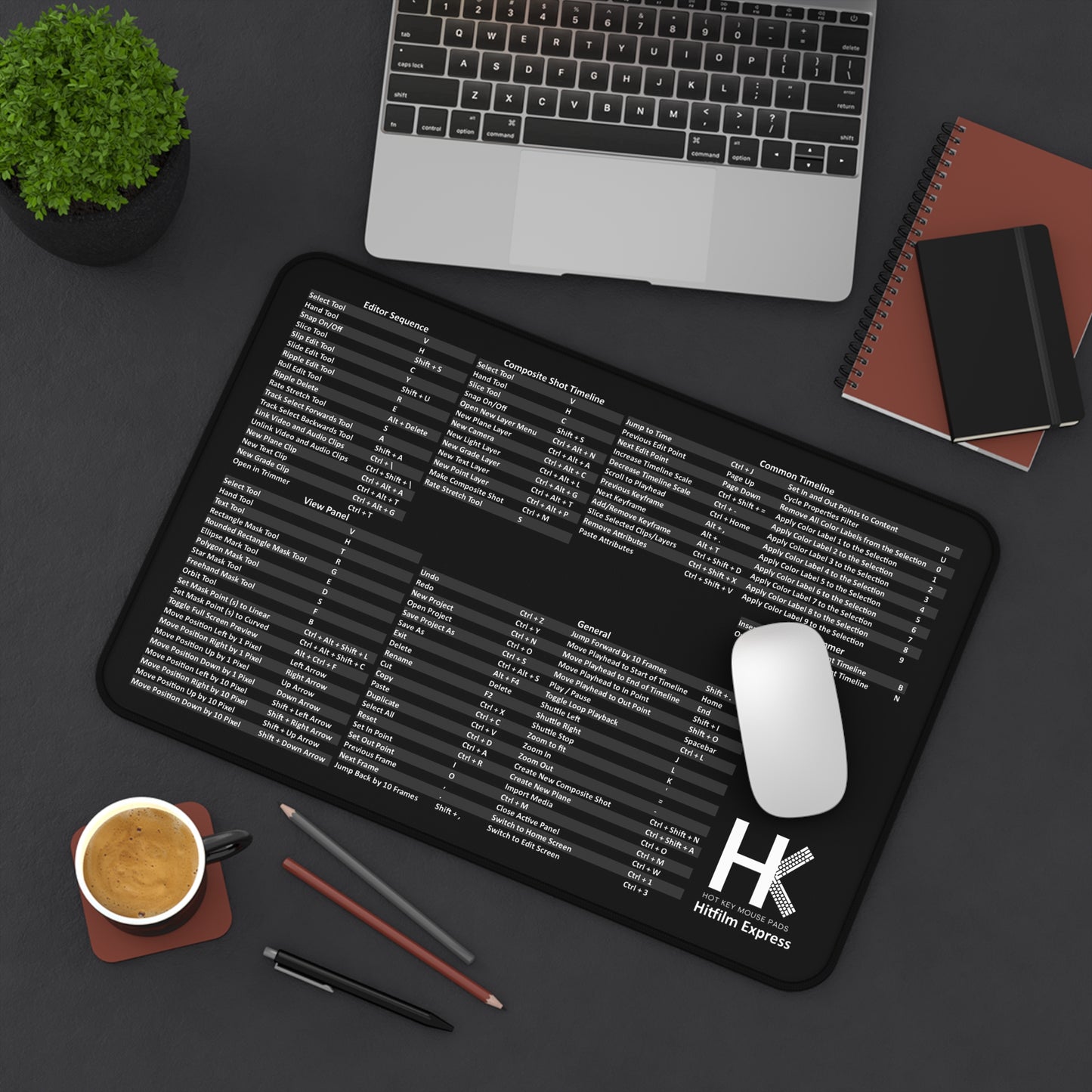 Windows HitFilm Express Hot Key Mouse Pad - Ultimate Shortcut Key Mouse Pad