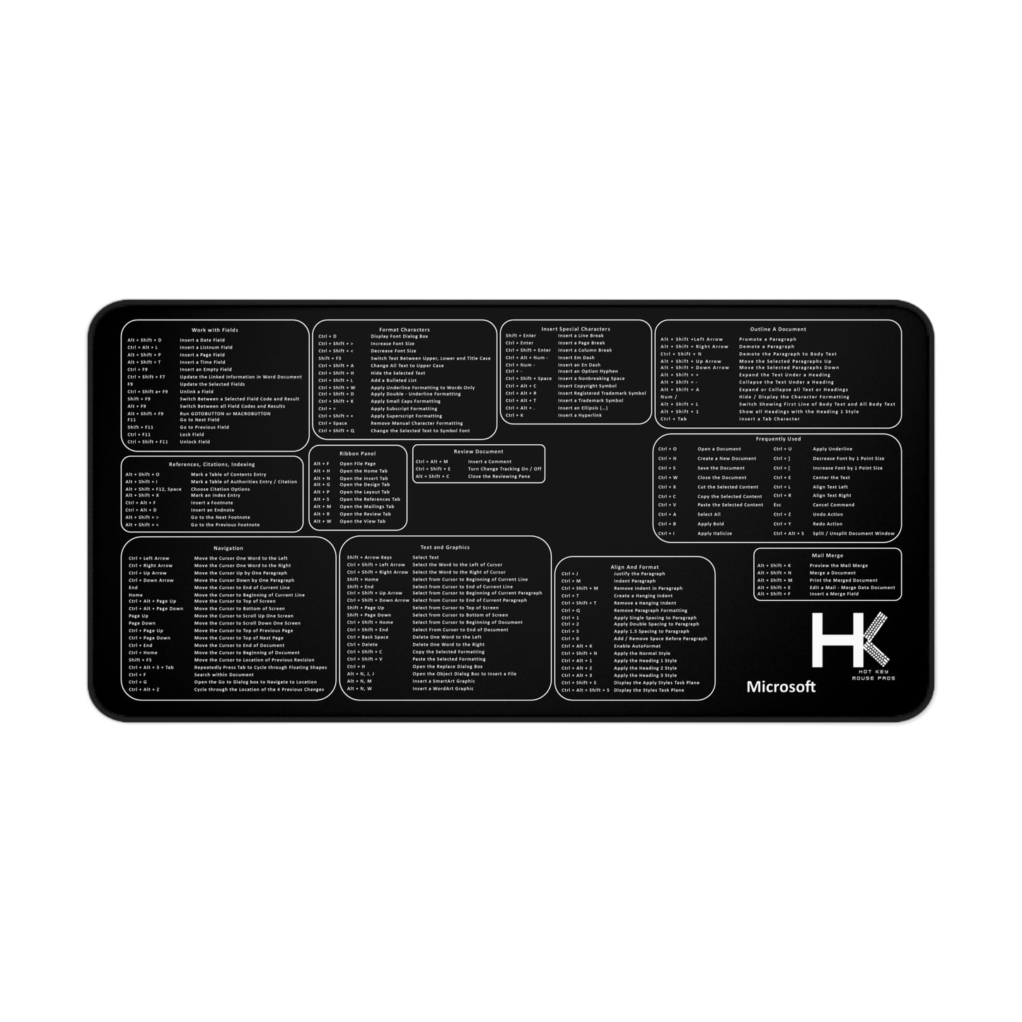 Windows Microsoft Hot Key Mouse Pad XL