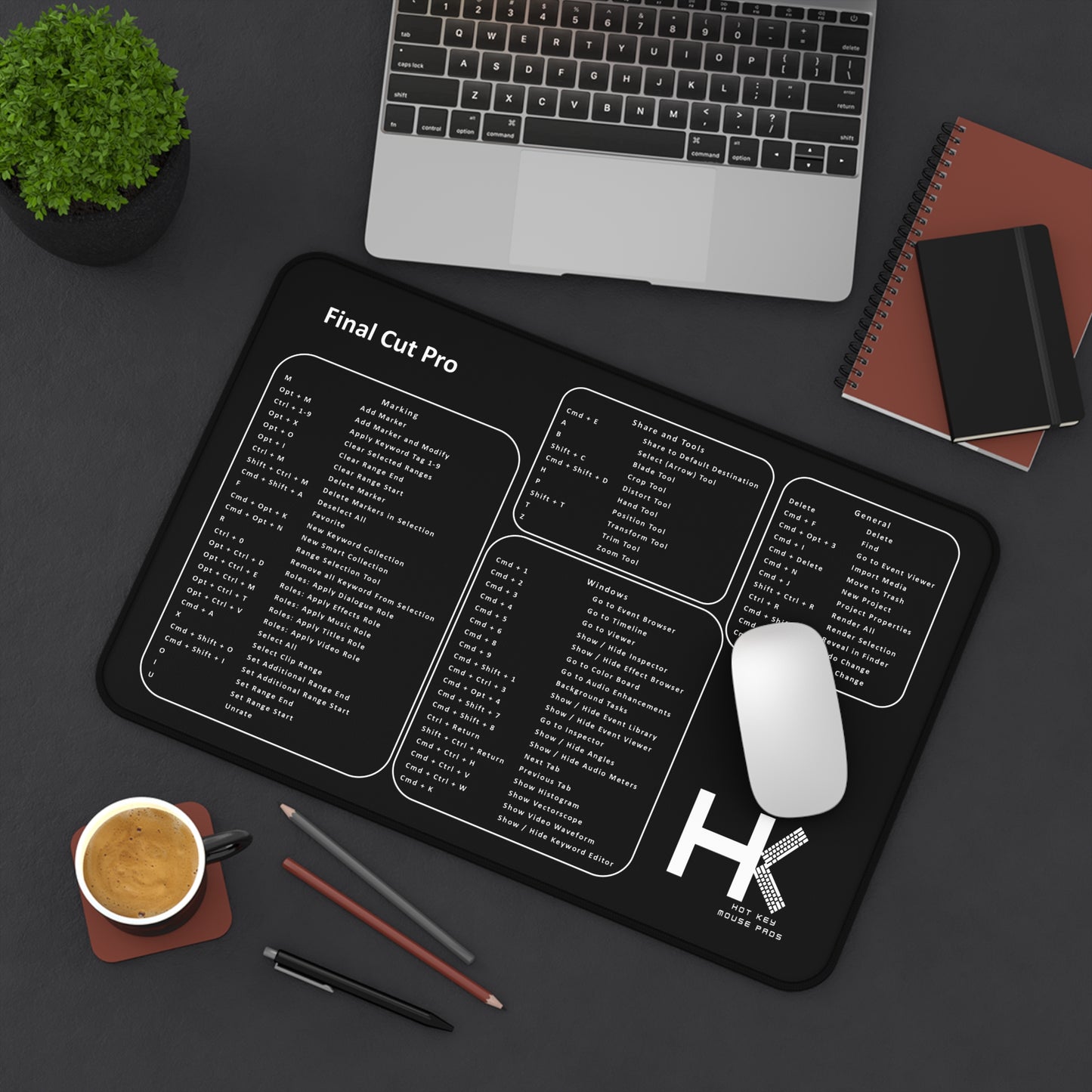 Mac Final Cut Pro Medium Hot Key Mouse Pad