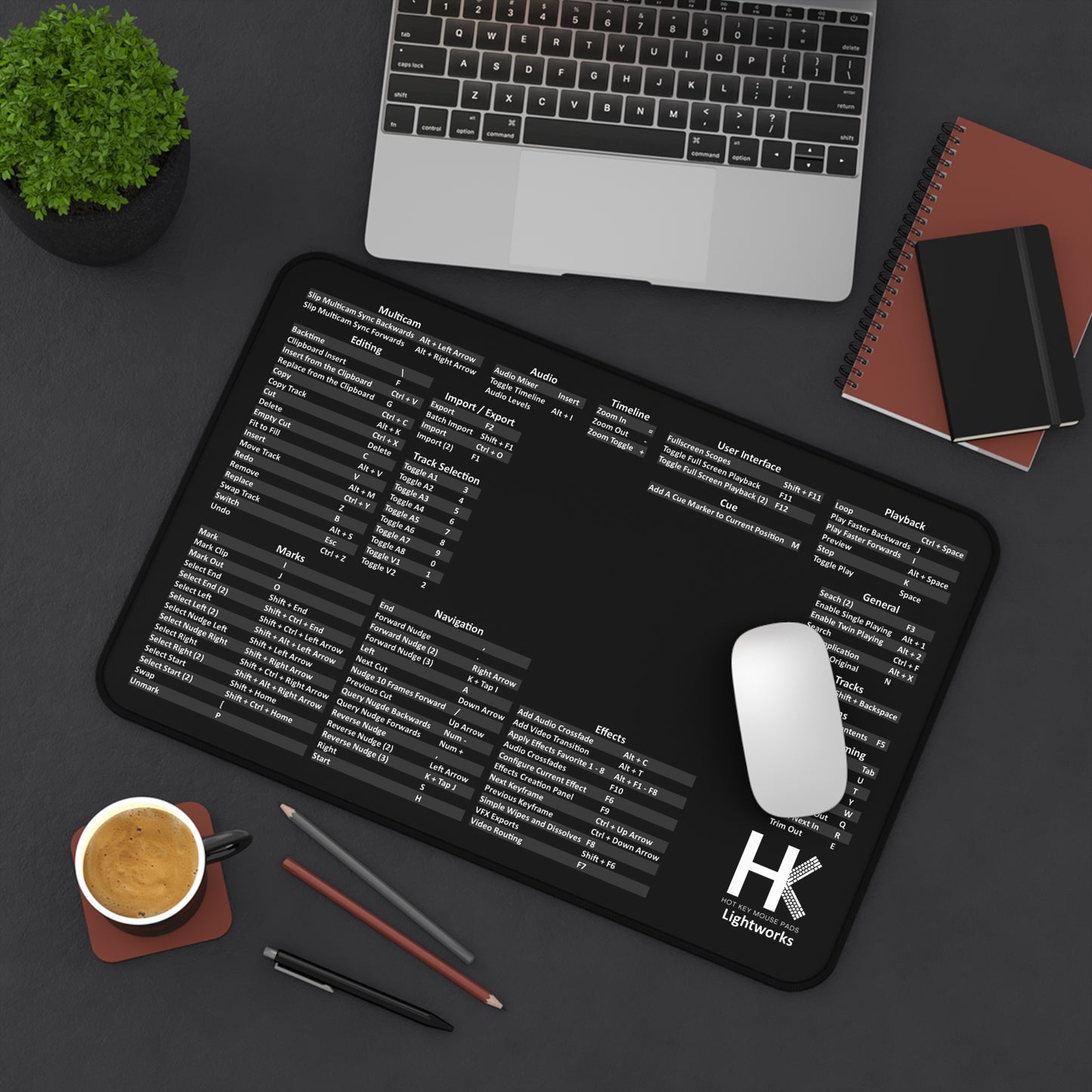 Windows Lightworks Hot Key Mouse Pad —  Shortcut Reference Mouse Pad
