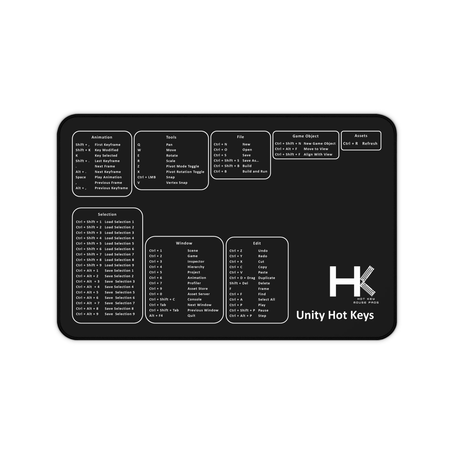 Windows Unity Hot Keys Mouse Pad Medium