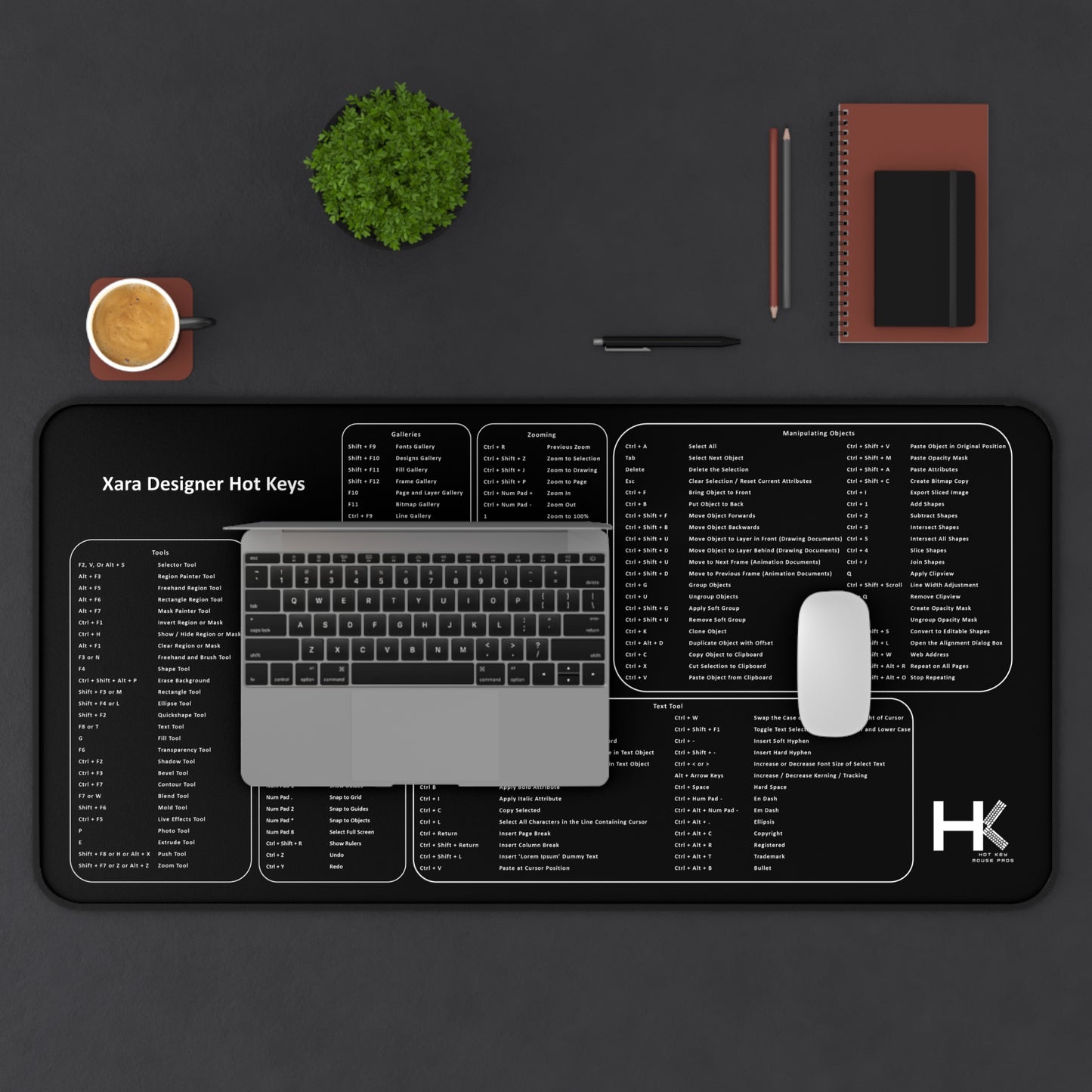 Windows Xara Designer Hot Key Mouse Pad XL