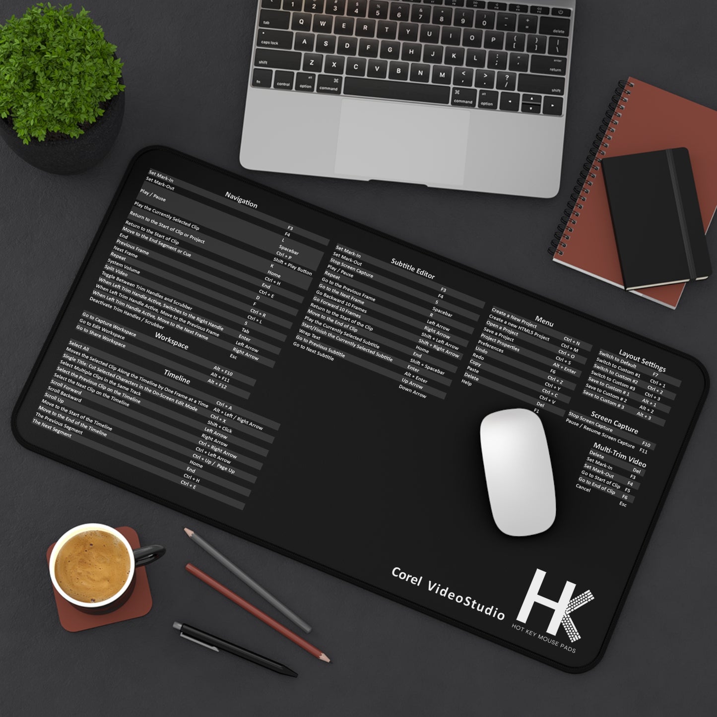 Corel VideoStudio Windows Hot Key Mouse Pad